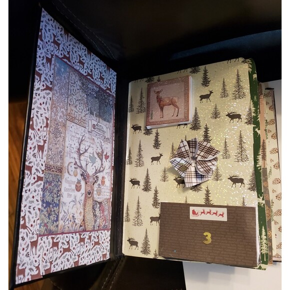 Hand Made Winter Themed Junk Journal *Includes 10 pc NEW JEWELRY* Women Girls - Picture 5 of 16